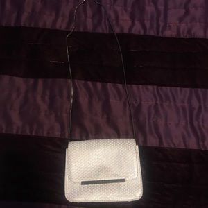 White leather BCBG purse